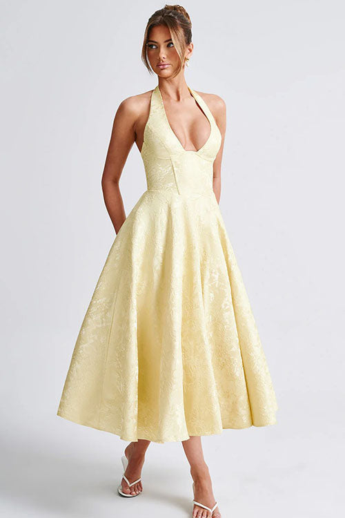 Jacquard Maxi Dress – Women's Wedding Guest Dress