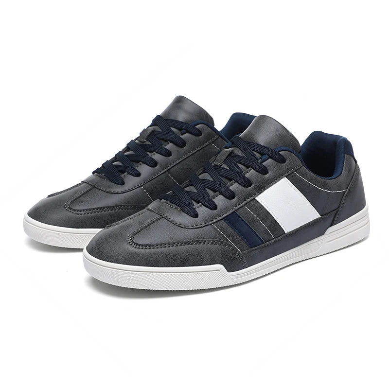 Men's Genuine Leather Low-Top Sneakers