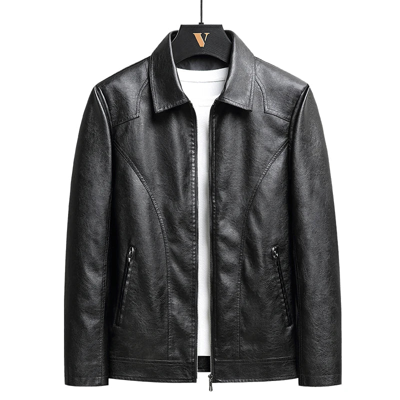 Dorenzo Leather Zip-Up Jacket – Men's Relaxed Fit