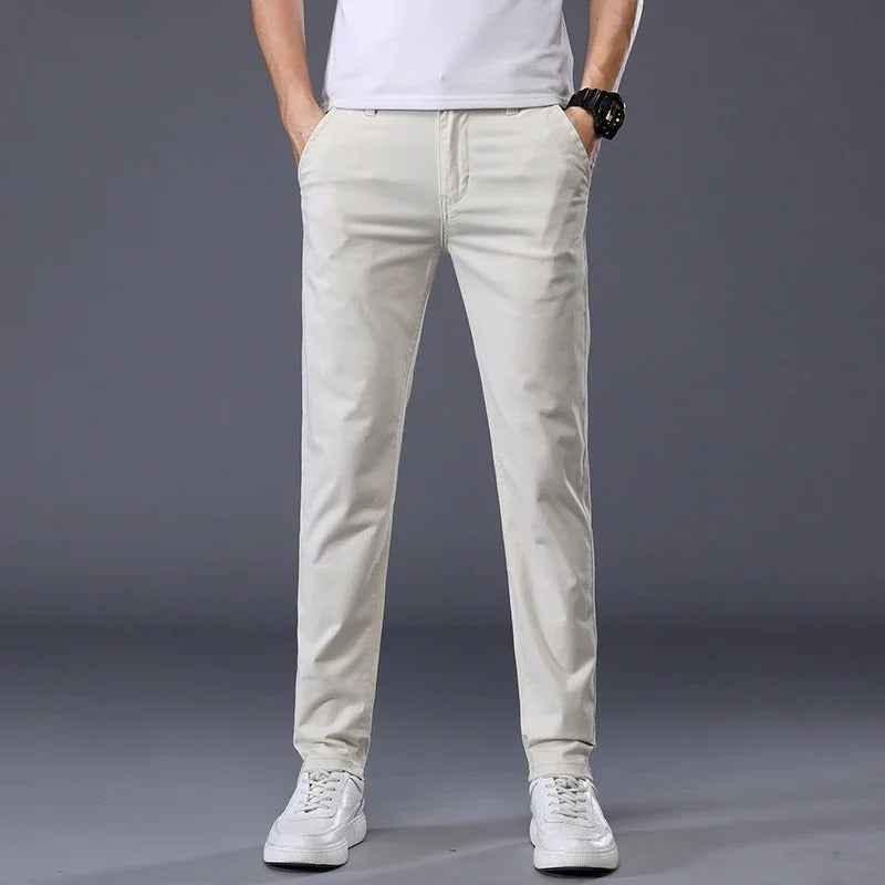 Montari Slim-Fit Cotton Trousers