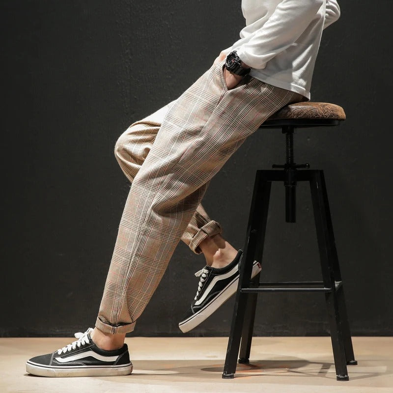 Harrison Cotton Plaid Pants