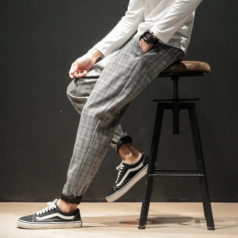 Harrison Cotton Plaid Pants